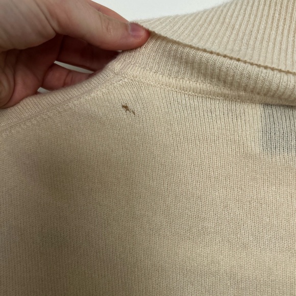 TSE 100% Cashmere Cream Sweater Turtleneck - Picture 7 of 9